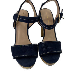 Tommy Hilfiger Women's Weslee Heeled Sandal - Navy Size‎ 9M